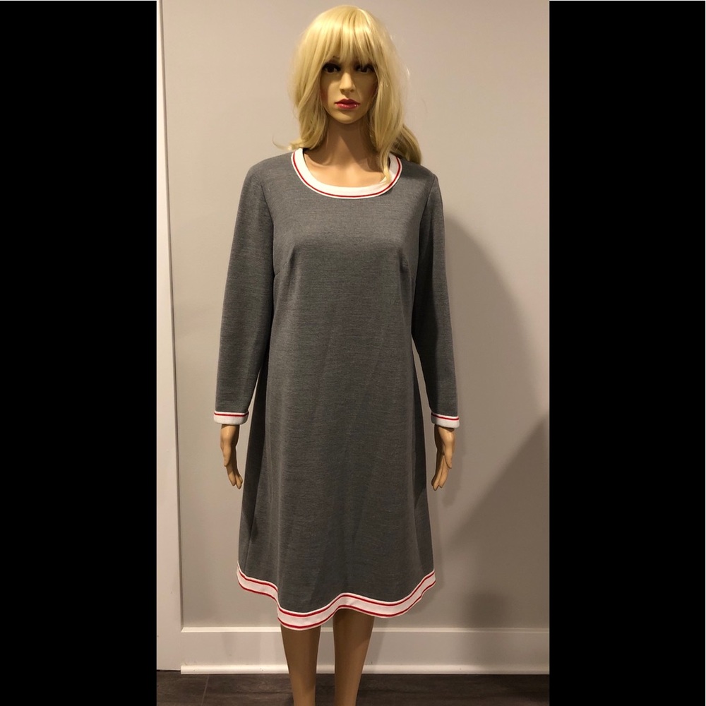 Vintage midi gray dress - Picture 1 of 4